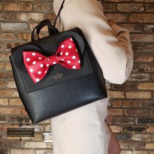 Kate Spade Disney Minnie Mouse Black Backpack Red